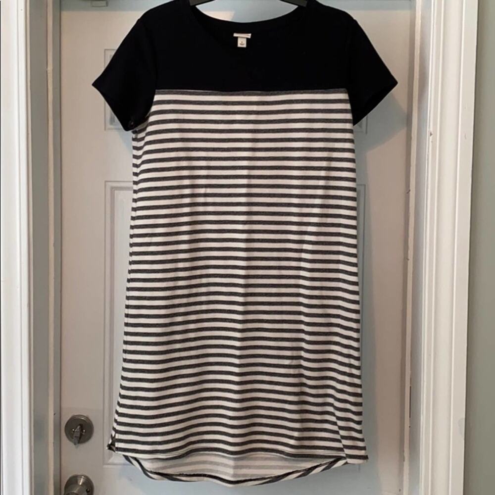 Merona Black & White Short Sleeve Dress